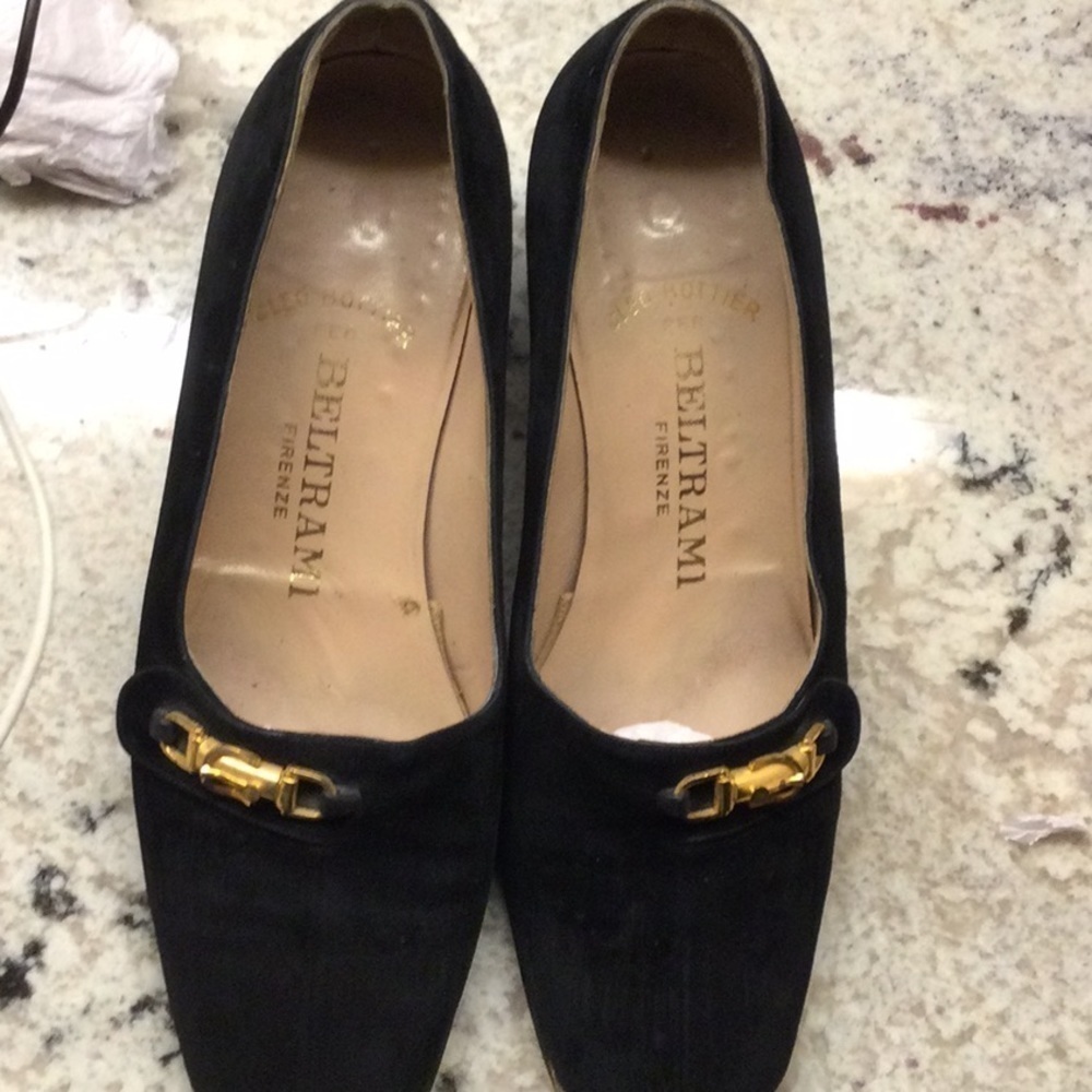 Cleo Bottier shoes in black suede 36 size vintage